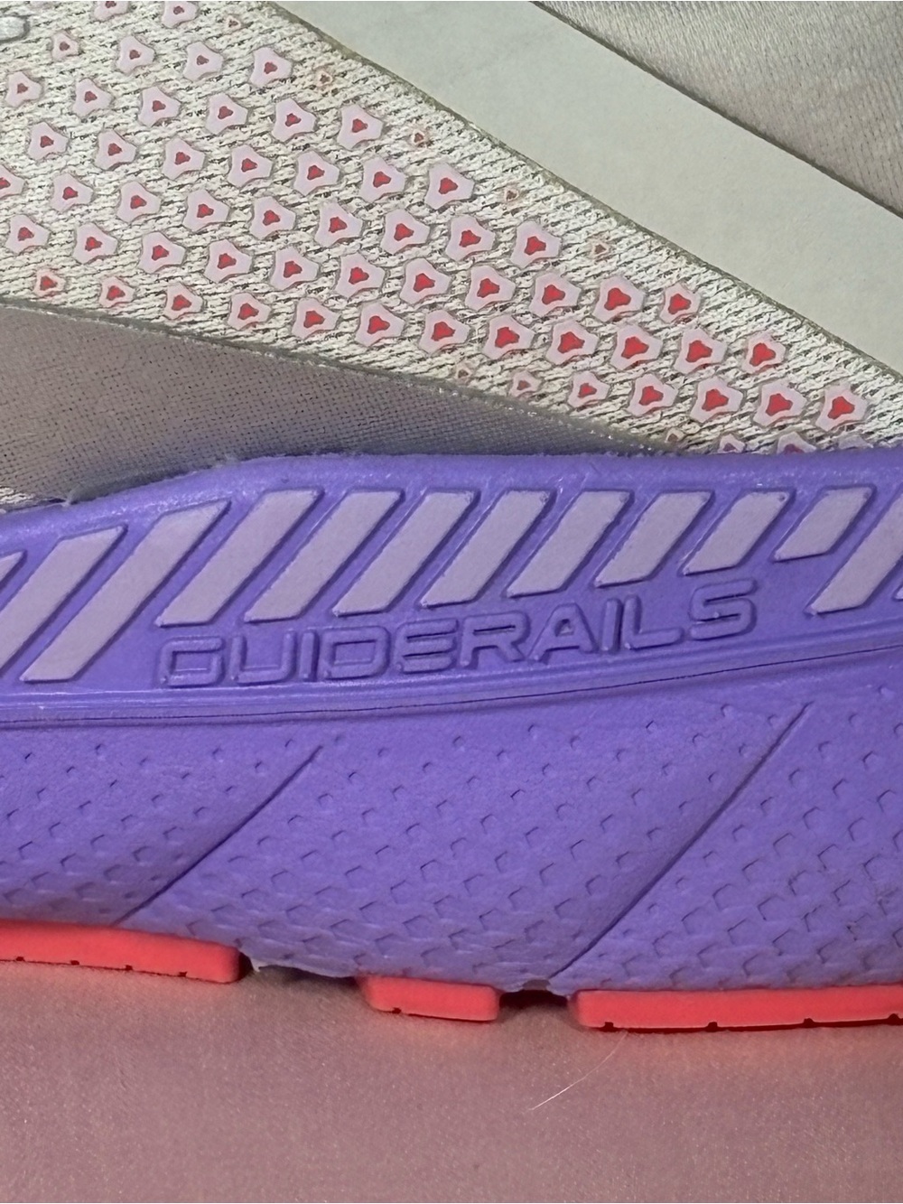 Brooks Adrenaline GTS 22 White/Coral/Purple Women's Running Sneaker Size 12 - Picture 8 of 16